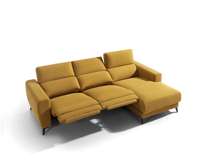 Chaise longue 4 plazas relax eléctrico DRAX derecho mostaza Mostaza