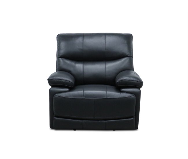 Sillón MASTER relax eléctrico de piel Negro