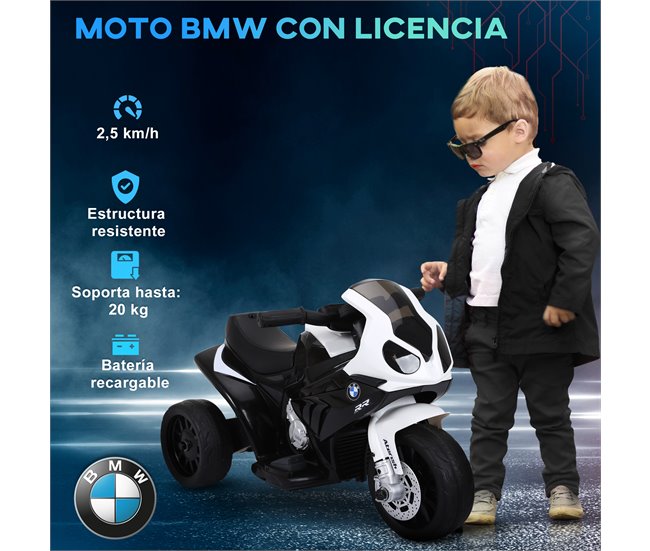 Moto Eléctrica Infantil PP y metal HOMCOM Negro