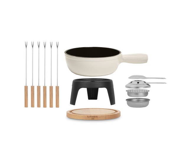 Fondue de Hierro Fundido Mont Blanc La Fonderie 1890 Blanco/ Gris