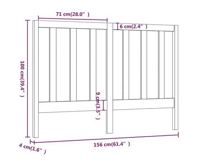 Cabecero de cama 156 Gris