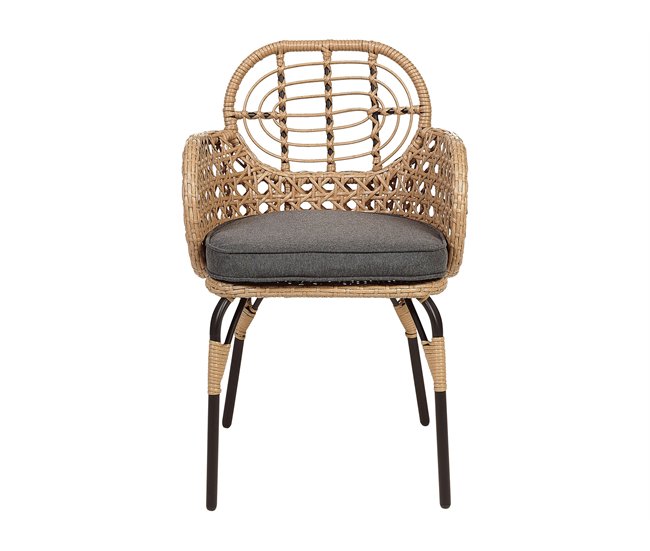 Beliani Silla de jardín PRATELLO Grafito