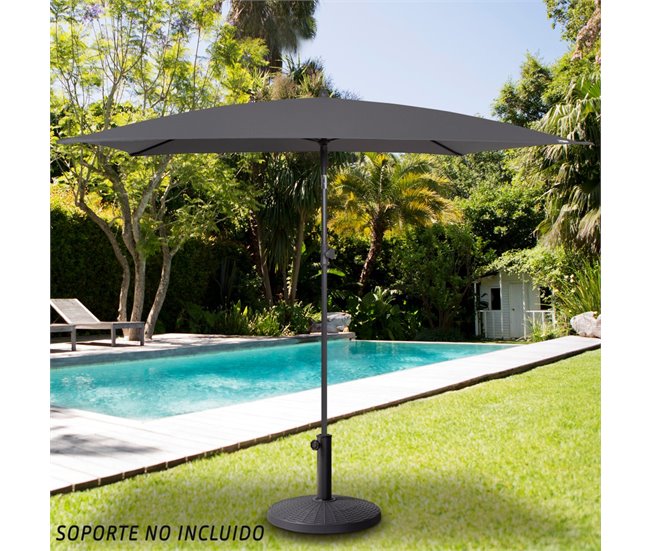 Aktive Sombrilla rectangular balcón inclinable Antracita