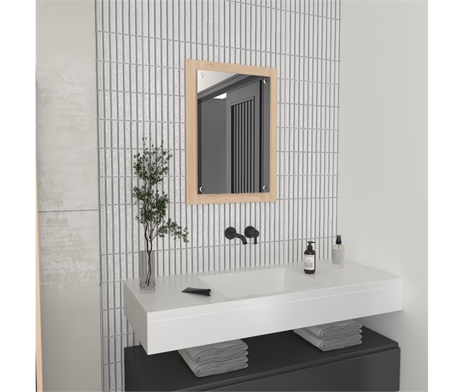 Espejo de Baño Vanguard, con forma rectangular Marron Claro