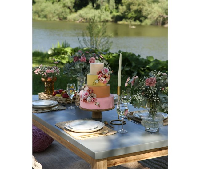 Beliani Conjunto de comedor OSTUNI Gris