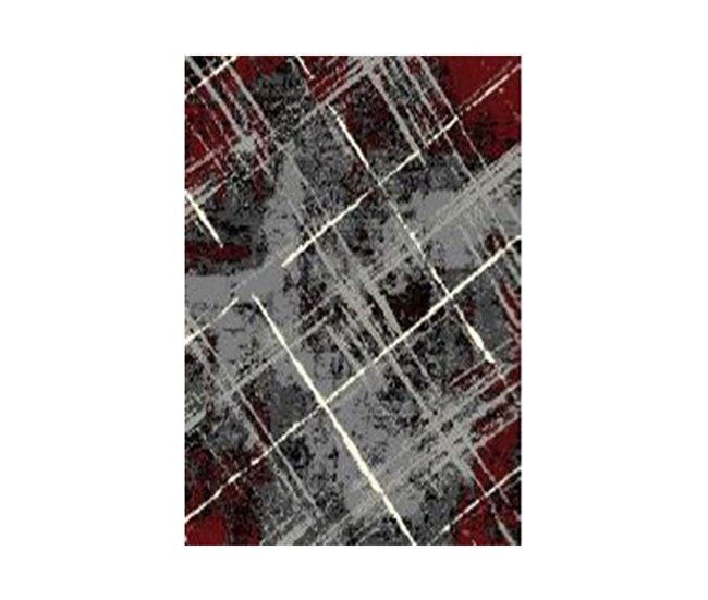 Alfombra polipropileno 150X210cm CUADROS Rojo