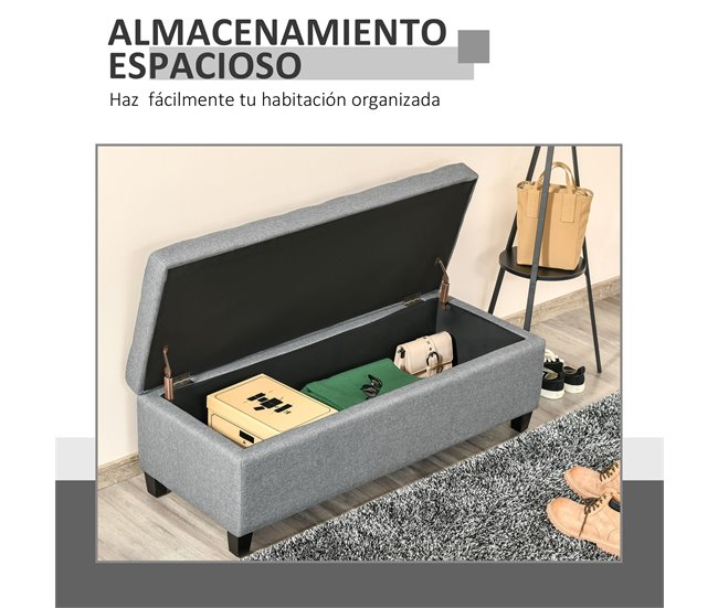 Banco de Almacenamiento 125x49 Gris