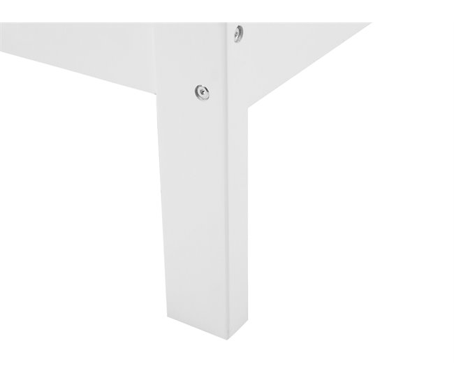 Beliani Cama con somier Madera de pino TANNAY 149x208 Blanco