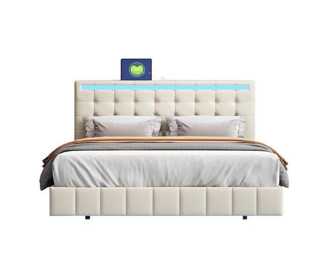 Marco de la cama Beige