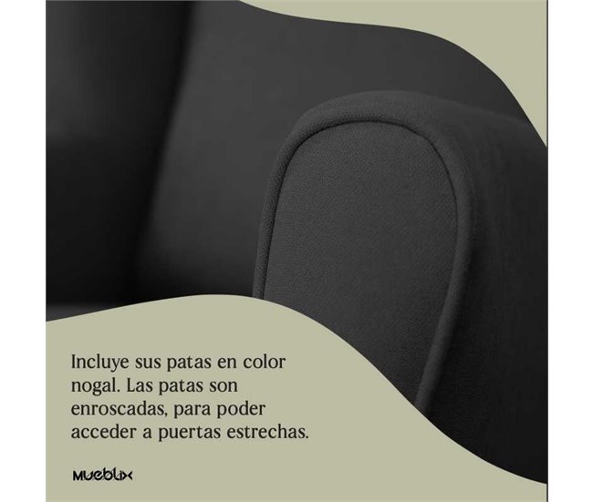 Sillón Butaca Orejero Lisboa Antracita