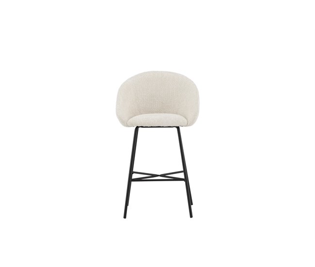 TABURETE ALTO VELVET Blanco