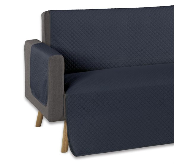 Funda Protectora de Sofá Acolchada Gris Oscuro