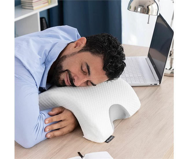 Almohada Viscoelástica Cervical para Parejas Blanco