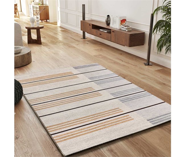 Alfombra de estilo étnico CRAFT - ATTICGO 80x150 Gris