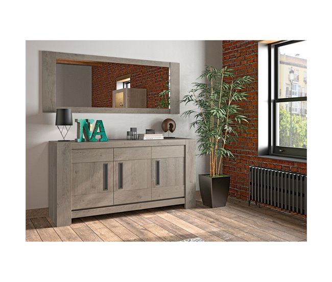 Aparador BOSTON 3 puertas roble gris Roble Gris