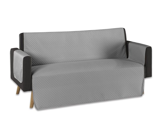 Funda Protectora de Sofá Acolchada Gris Claro