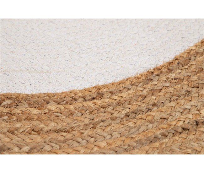 Alfombra Yute Adda Home Natural/ Blanco