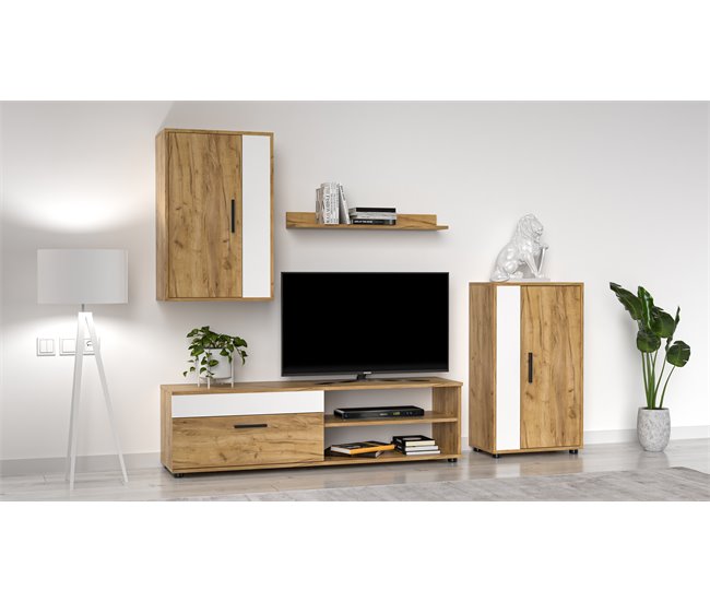 Compacto tv BERNO Blanco/ Madera