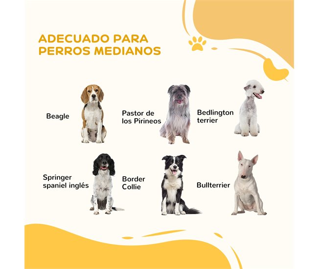 Barrera para Perros Acero, Plástico PawHut Blanco