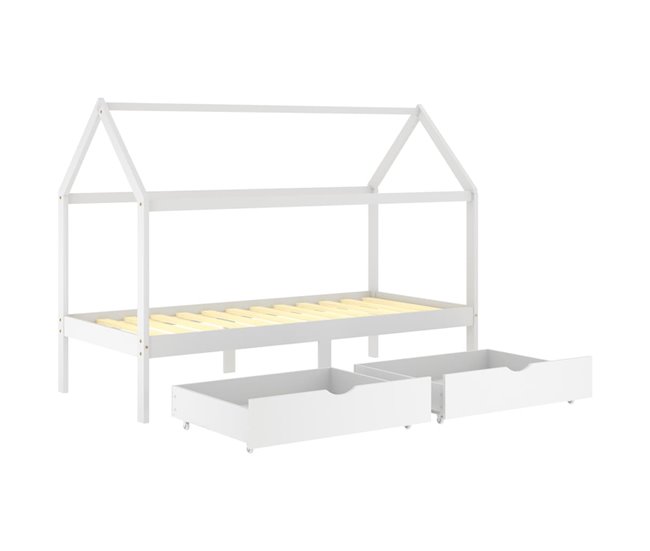 Estructura De Cama Infantil 206x97 Blanco
