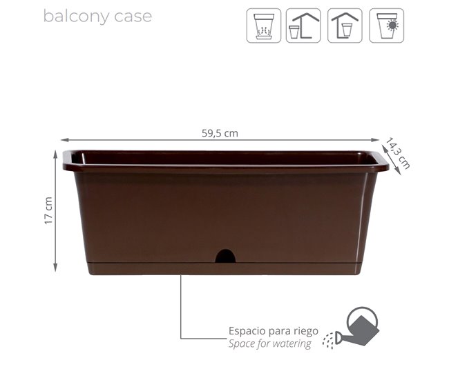 Maceta Camelia W Marron