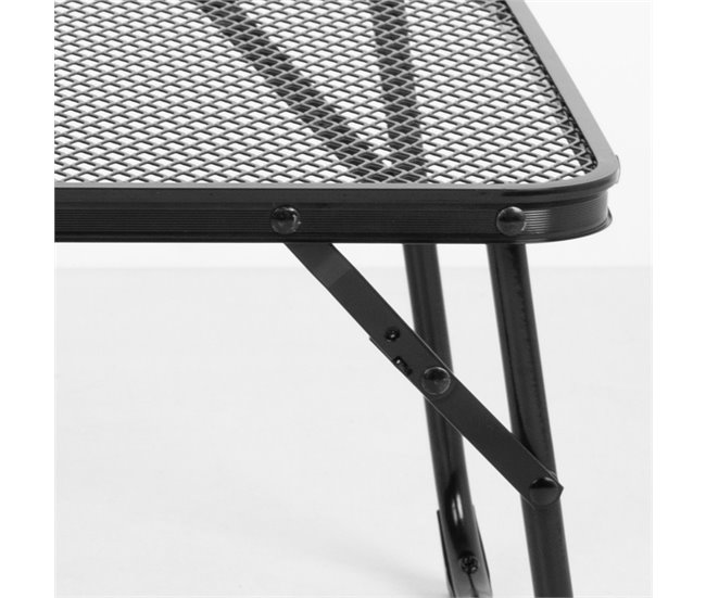 Aktive Mesa plegable camping maletín antivuelco y ultraligera para barbacoa Negro