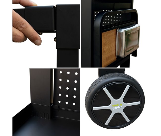 Aparador para la plancha con clip, Reva Negro