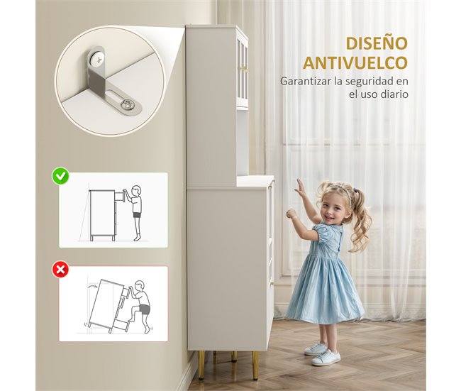 Alacena de Cocina MDF HOMCOM, hogar - cocina Blanco