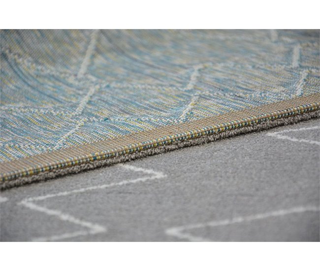 Alfombra SENSE MICRO 81249 Zigzag Etno 80x150 Gris Oscuro