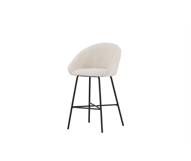 TABURETE ALTO VELVET Blanco