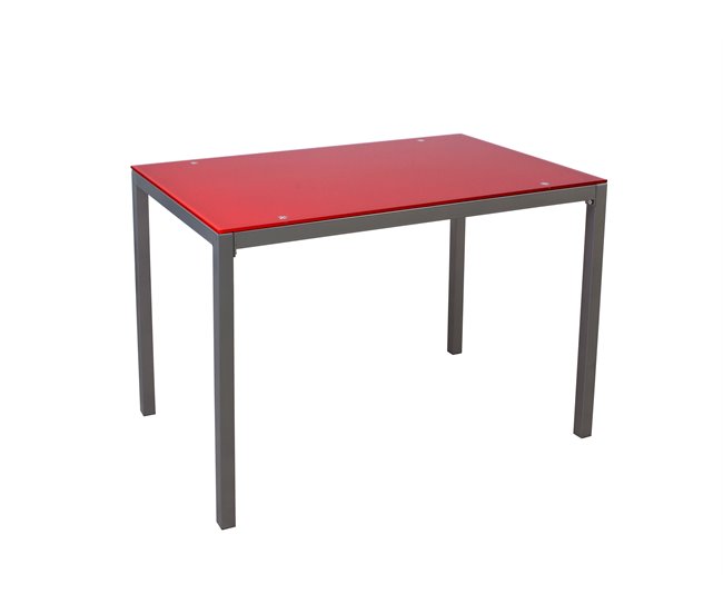 Mesa de cocina fija cristal II Rojo