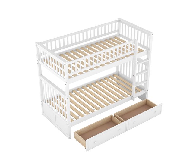 Camas literas 205x95 Blanco