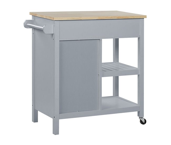 Beliani Carrito de cocina GENOA 80 Gris