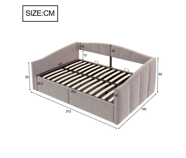 Canapés abatibles Gris Claro