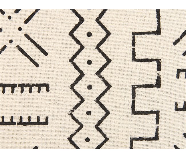 Beliani Cojín decorativo MYRICA Blanco/ Beige