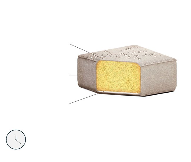 Beliani Sofá de jardín Poliéster LORETELLO Beige