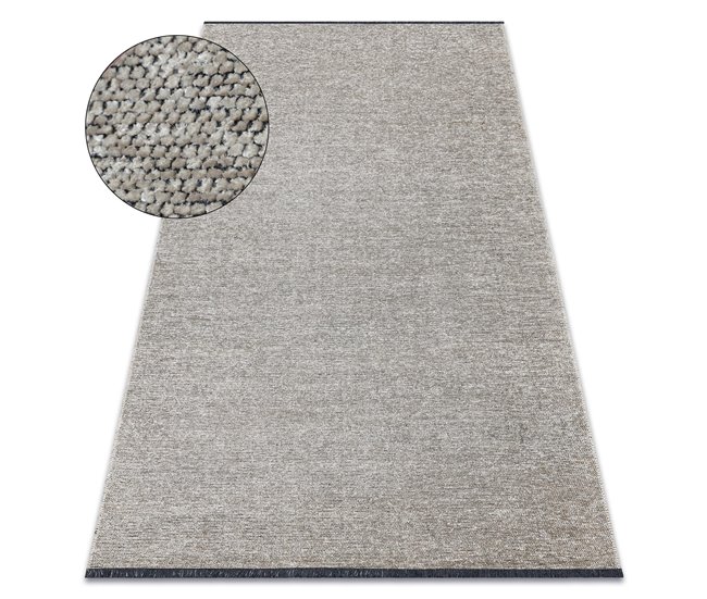 Alfombra FLORENCE 24021 glamour tejido plano flecos 175x270 Crema