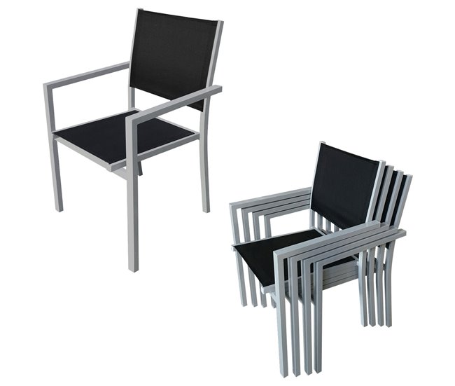 Conjunto de muebles de jardín CAPRI Negro