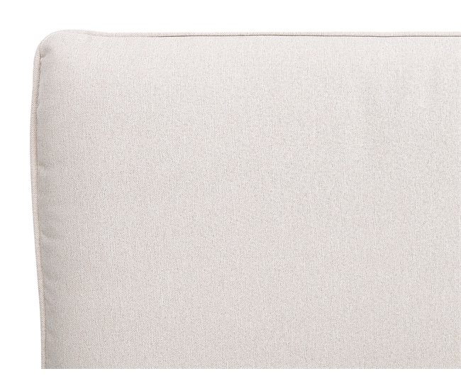 Beliani Cama con somier Poliéster CORIO 193x219 Crema
