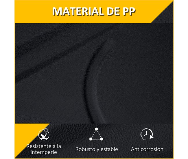 4 Pesos para Base de Sombrilla PP Outsunny 89x89 Negro