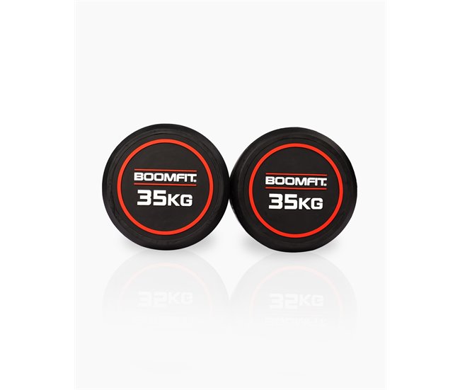 Mancuernas Redondas 35Kg (Pareja) - BOOMFIT Negro
