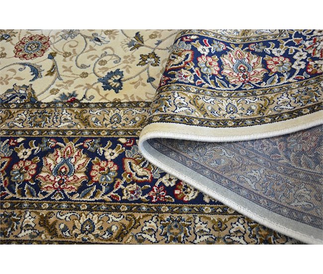 Alfombra de jacquard WINDSOR 22933 Recuadro Flores 160x230 Beige