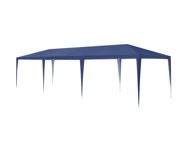 Carpa Pabellón para jardín Wedau metal 900x300 Azul