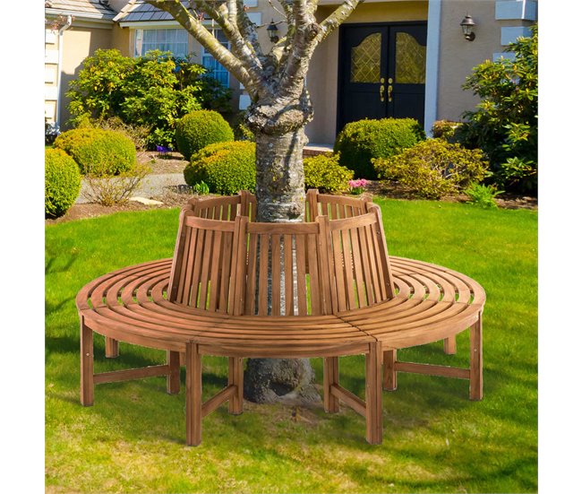 Banco de jardín - Novum - Madera 200x200 Marron