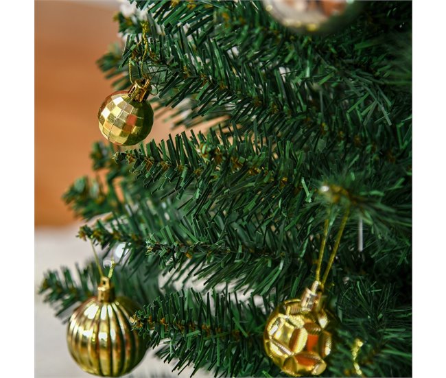 Árbol de Navidad Plástico, Metal HOMCOM Verde