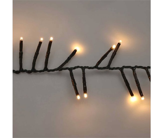 Guirnalda Clúster con 400 Luces LED cálido con Temporizador Dorado