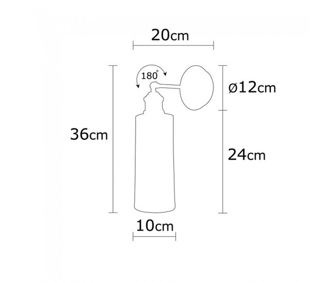 Aplique de pared Marismo Moderno Negro