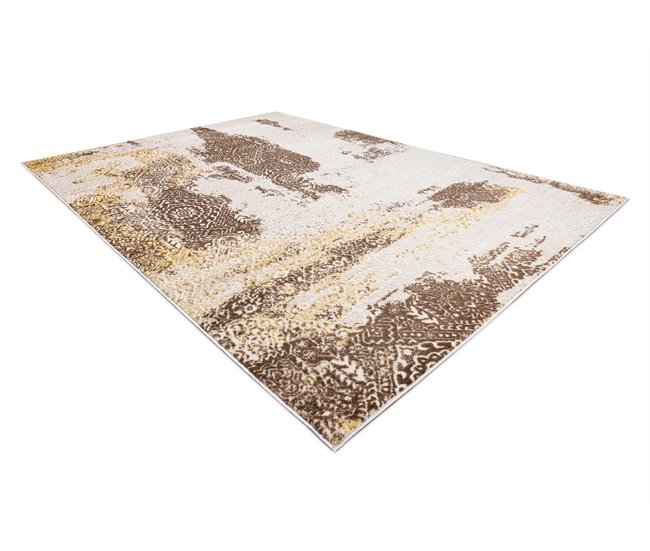 Alfombra MEFE moderna 8731 Rosetón vintage Structural 120x170 Beige