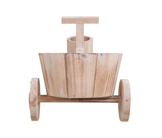 Bici Macetero de madera Marron