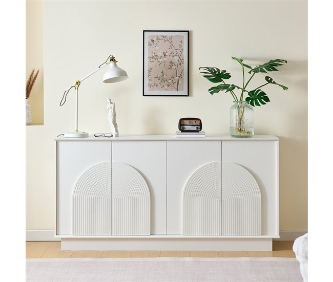 Aparador con 4 puertas Blanco